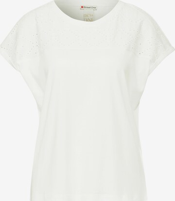 T-shirt STREET ONE en blanc : devant