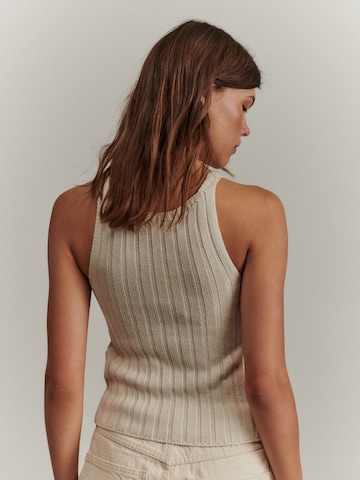ABOUT YOU x Marie von Behrens Knitted Top 'Ronja' in Beige