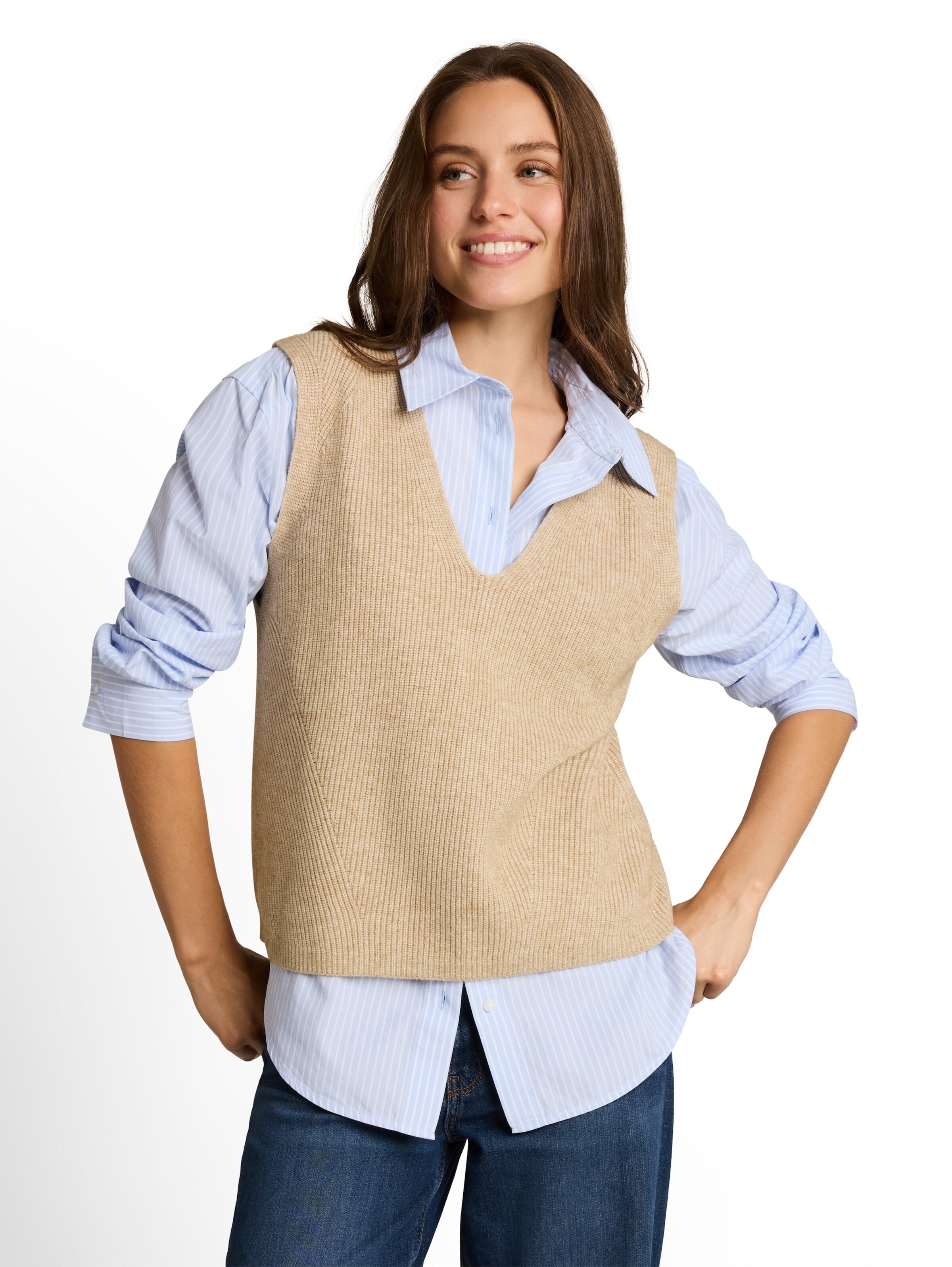 TOM TAILOR - Jersey en beige: frente