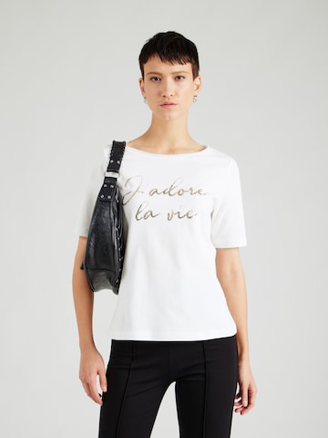 T-shirt s.Oliver BLACK LABEL en blanc : devant