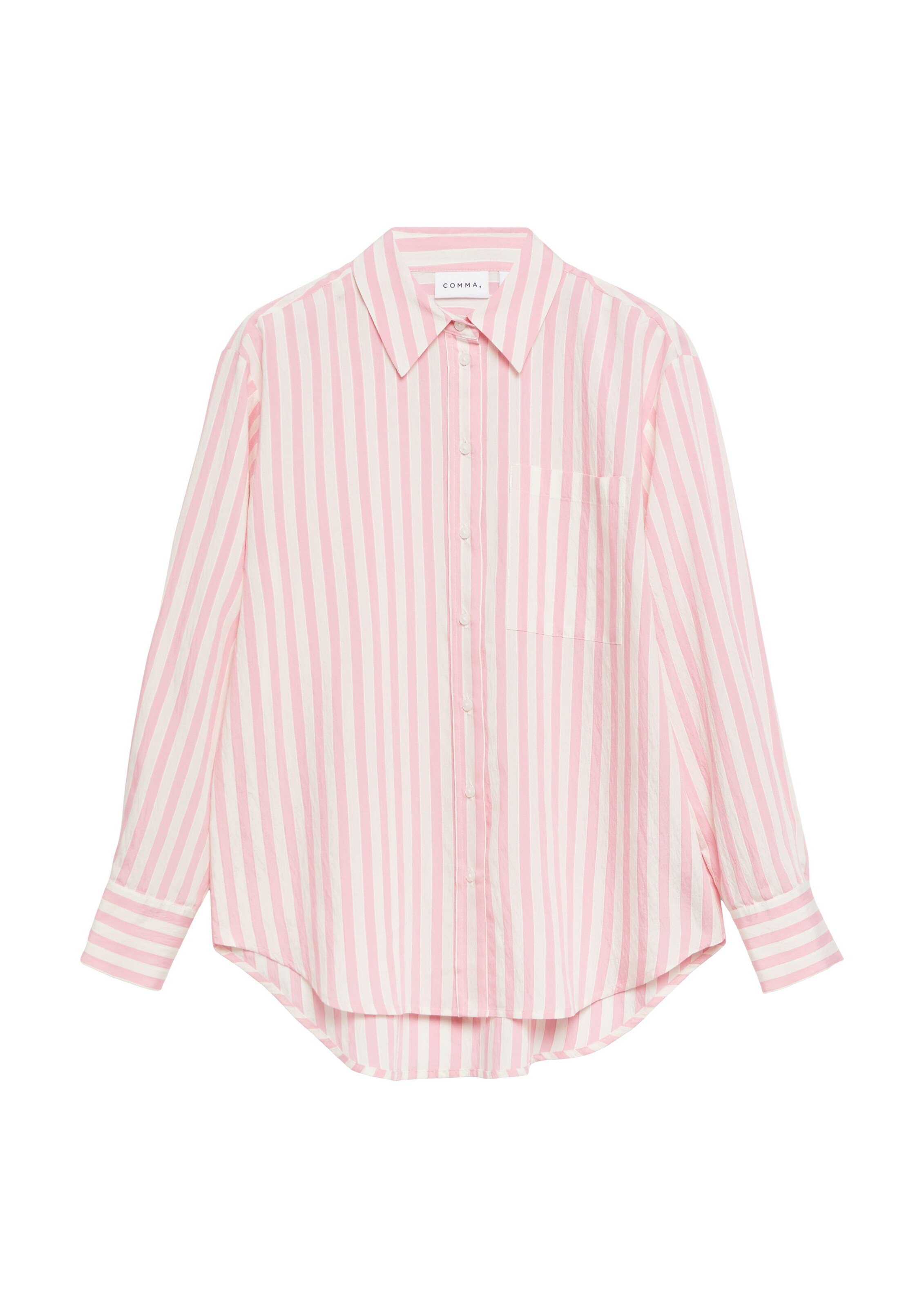 COMMA Blouse in XXS in de kleur Pink / Wit, Productweergave