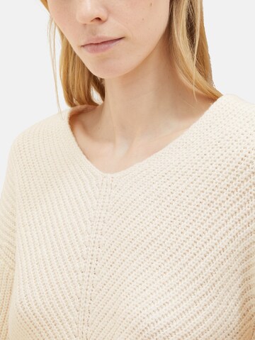 TOM TAILOR Pullover in Beige