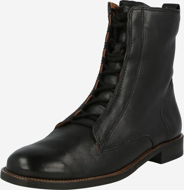 Paul Green Lace-Up Ankle Boots in Black: front