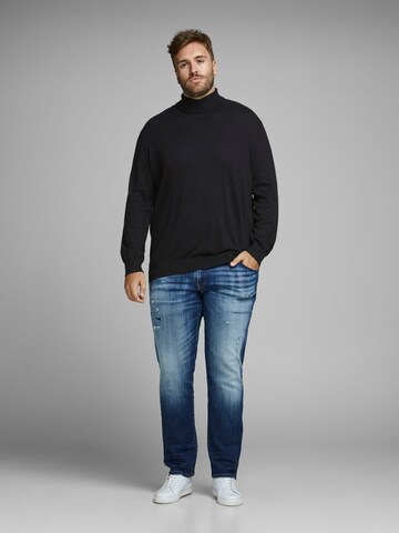 Jack & Jones Plus Sweater 'JJEEMIL' in Black