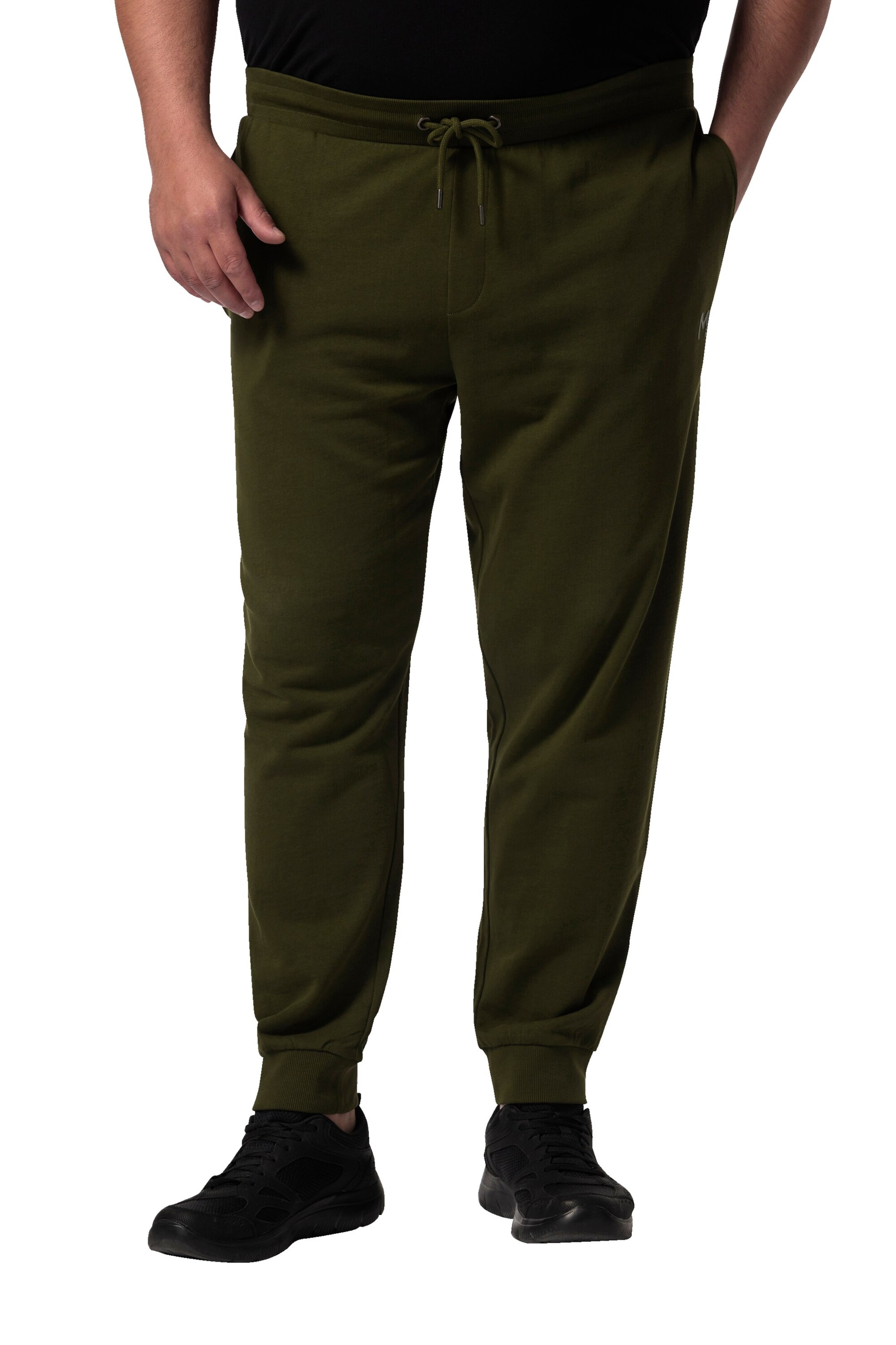 Men Plus Tapered Broek in Groen: voorkant