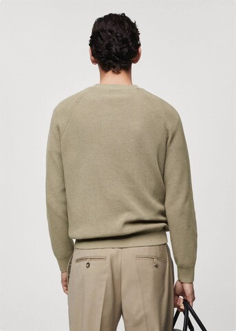 MANGO MAN Sweater 'Essentials' in Green