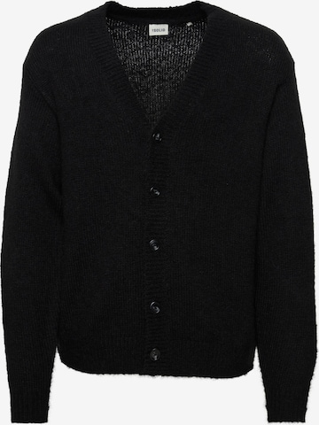 !Solid Knit Cardigan 'Hamed' in Black: front