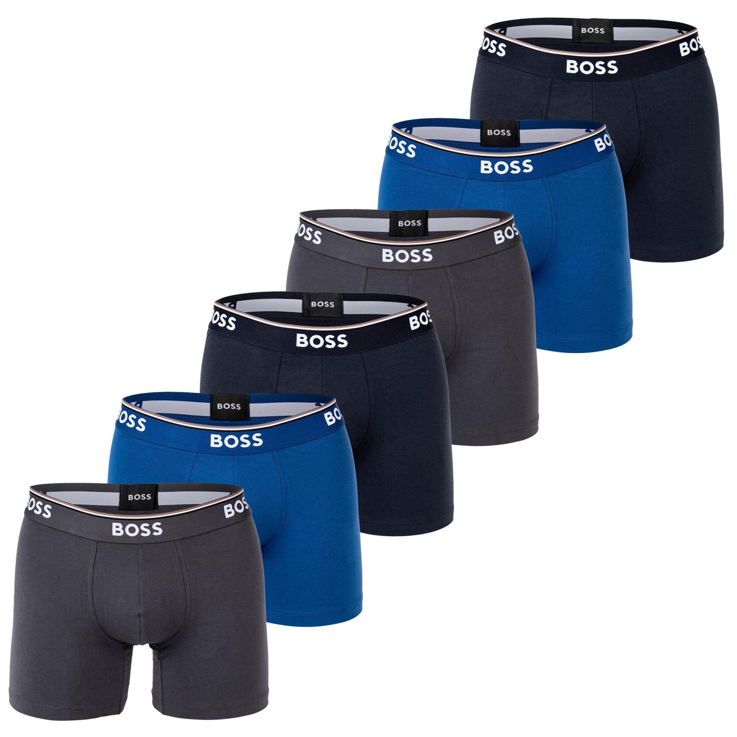 BOSS - Calzoncillo boxer en azul: frente