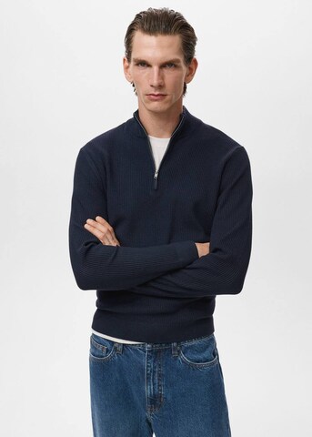 MANGO MAN Sweater 'Antiguap' in Blue: front