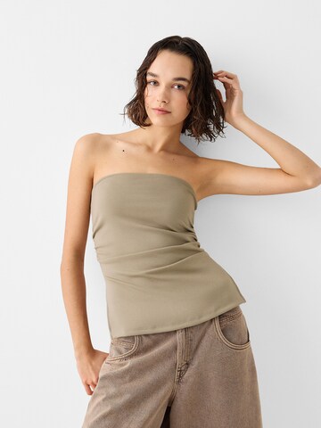 Bershka Top in Beige: front