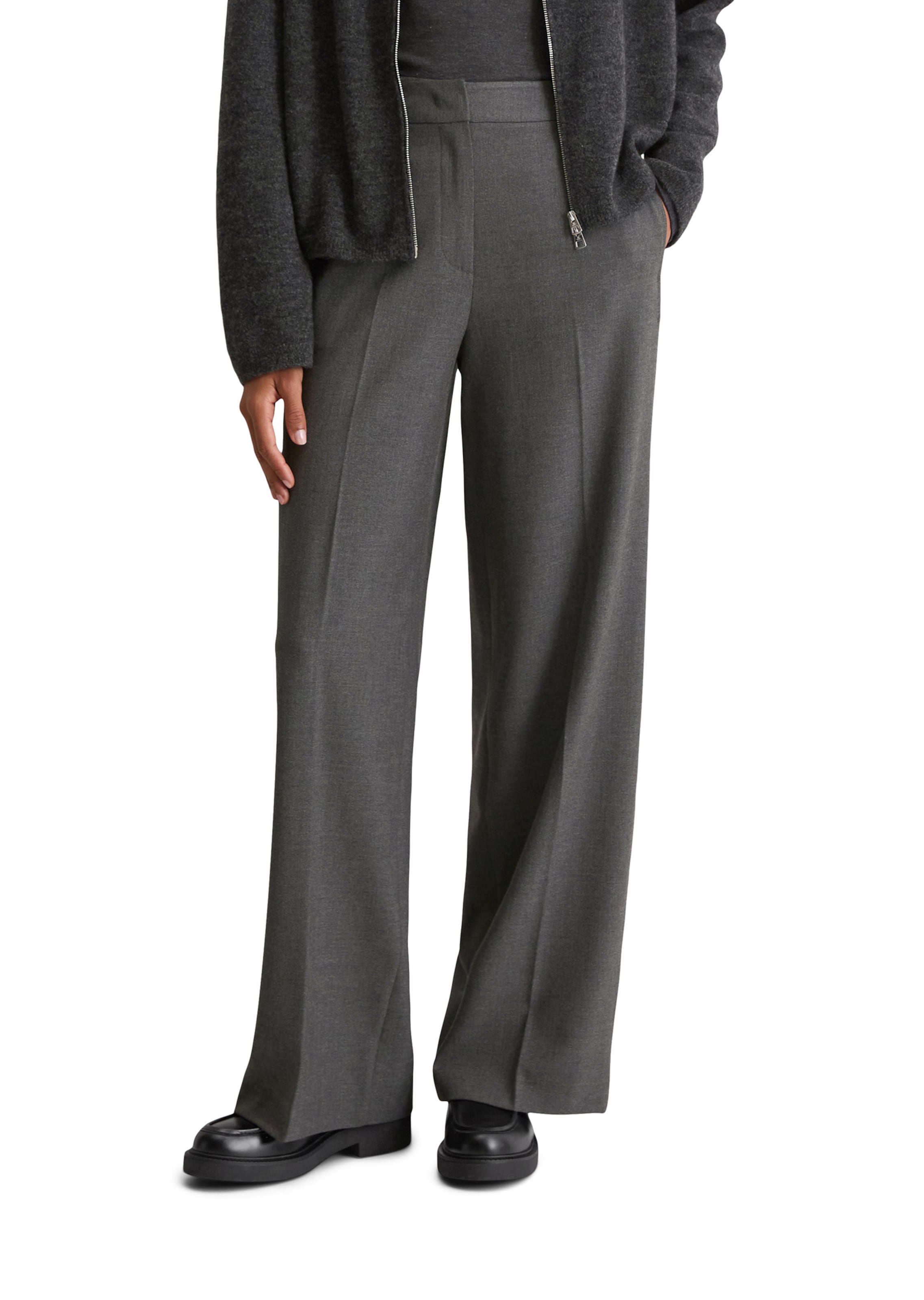 Marc O'Polo Široký strih Nohavice - Sivá: predná strana