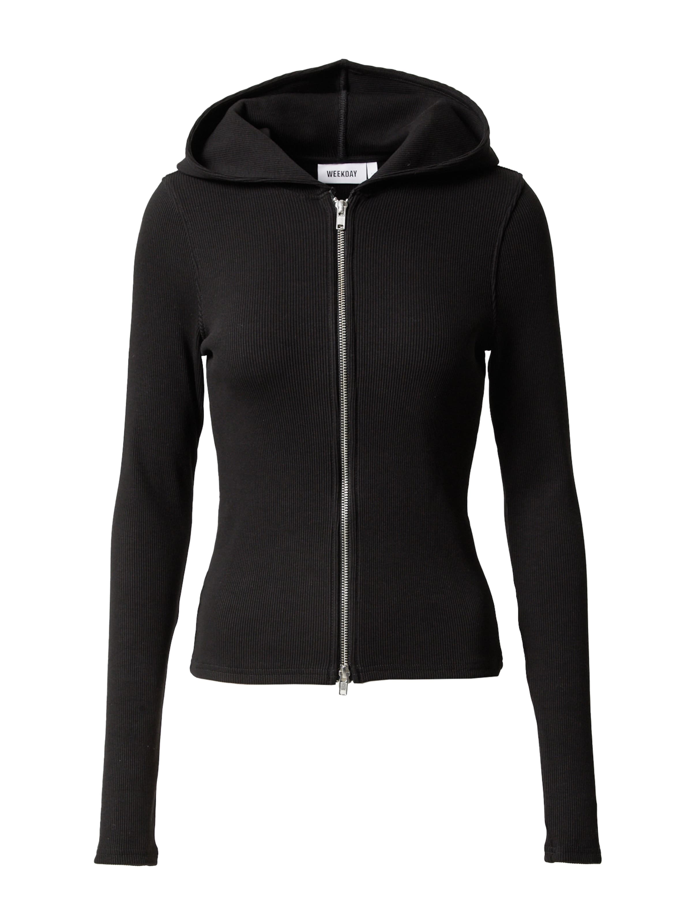 WEEKDAY Sweatjacka i svart: framsida