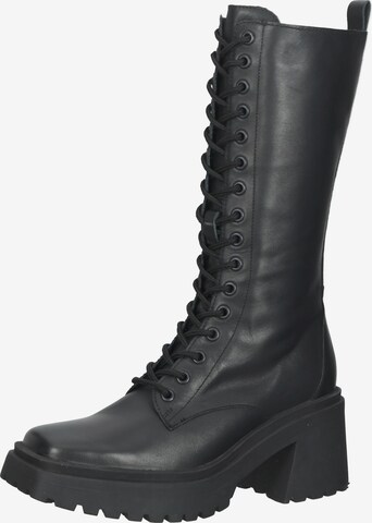 ILC Lace-Up Boots in Black: front