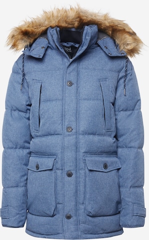 INDICODE JEANS Winter Jacket 'Hail' in Blue: front