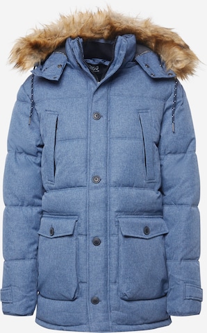 INDICODE JEANS Winter jacket 'Hail' in Blue: front