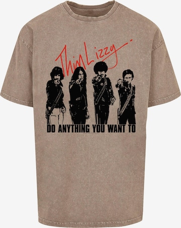 Merchcode T-Shirt 'Thin Lizzy - Do Anything' in Grün: predná strana