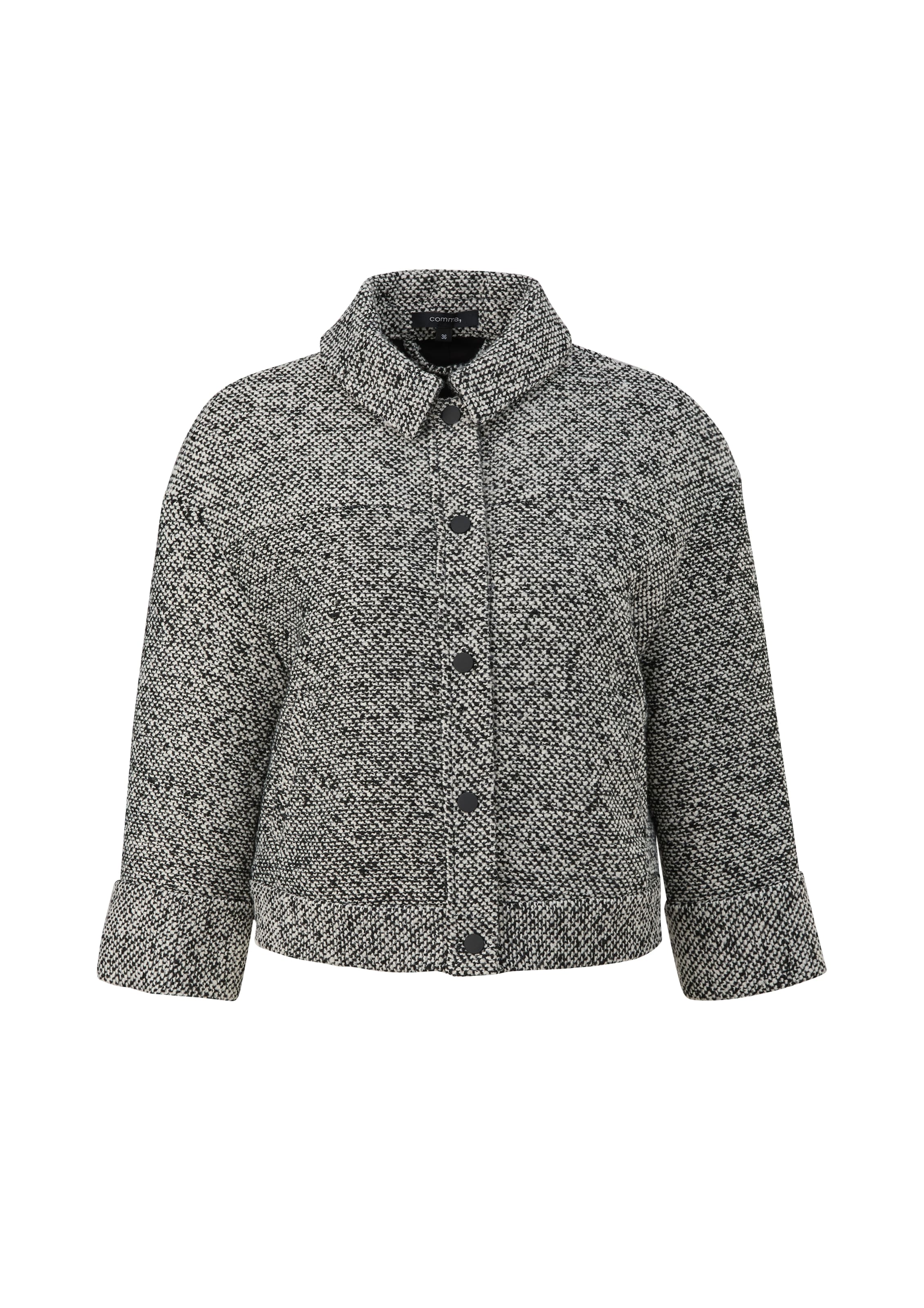 Veste mi-saison COMMA en noir : devant