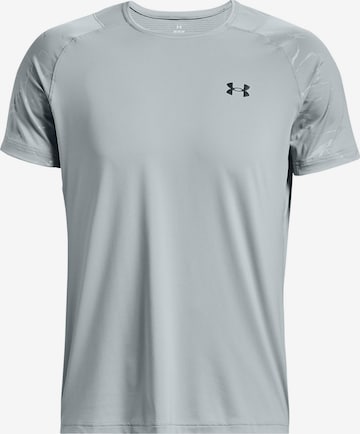 T-Shirt fonctionnel 'Rush Emboss' UNDER ARMOUR en gris : devant