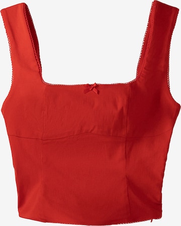 Camicia da donna di Bershka in rosso: frontale