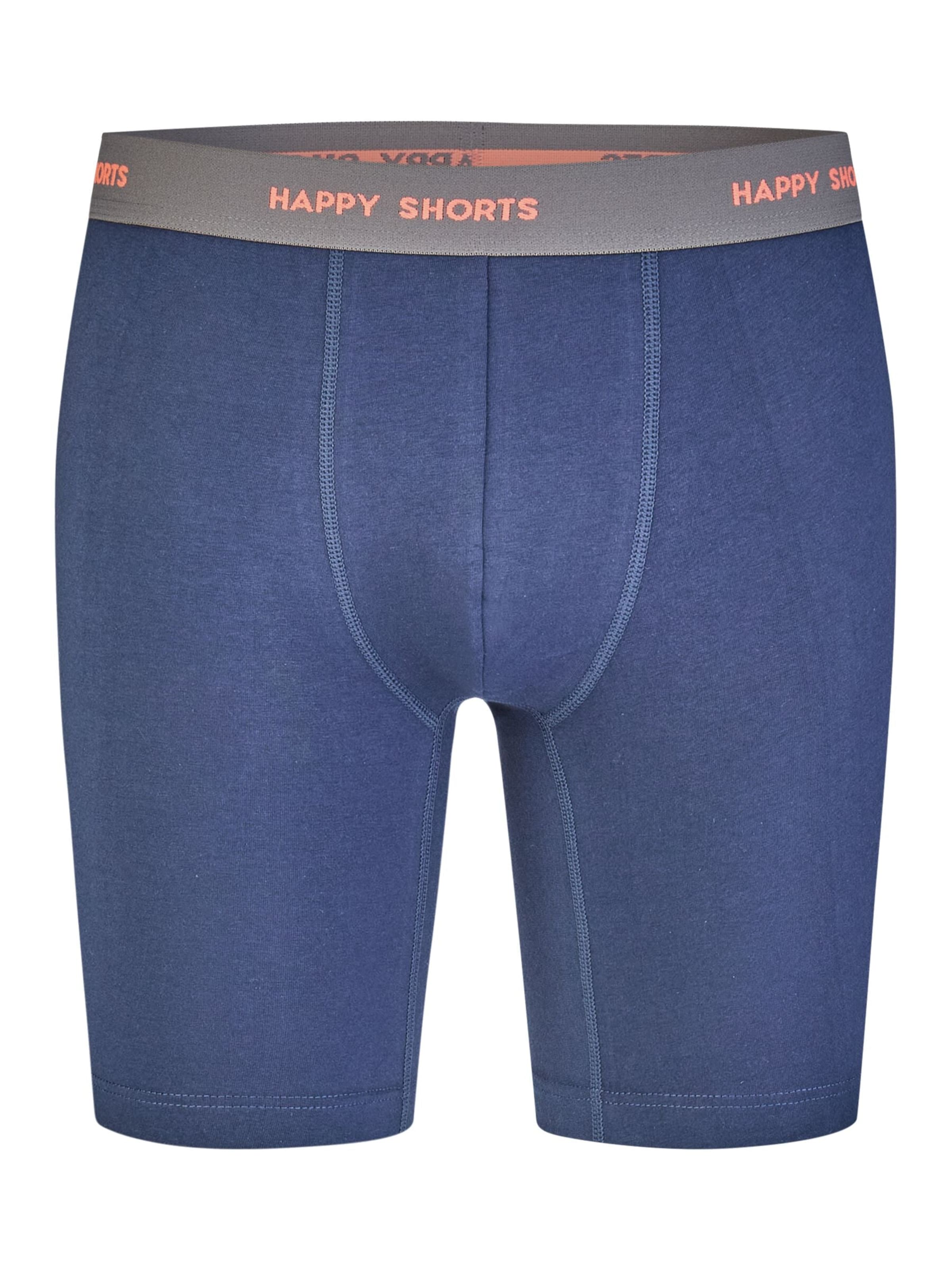 Happy Shorts Boxershorts '2 Happy Shorts Jersey Trunk Long Men's Boxer Shorts Pant' in Blauw