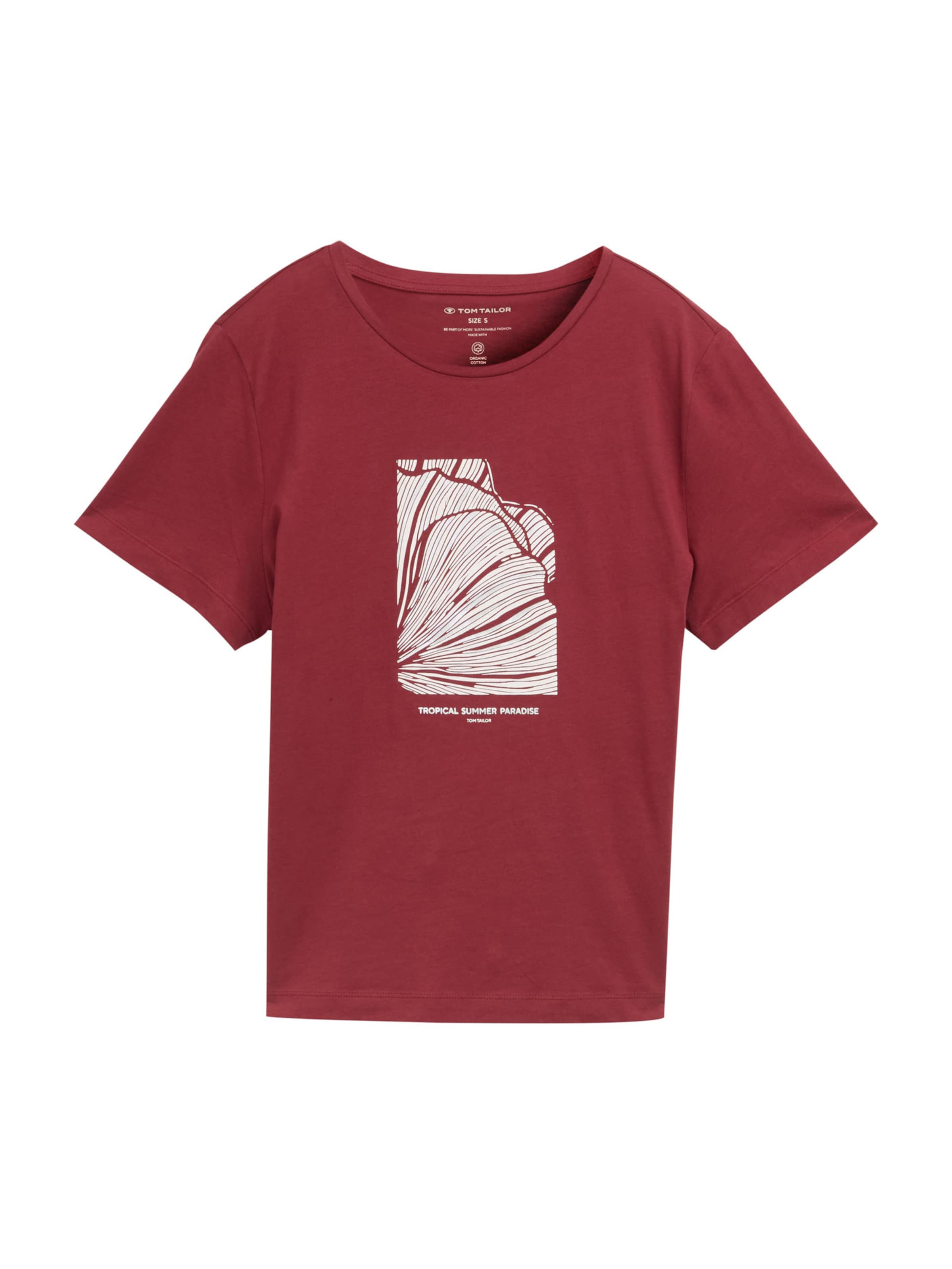 Tricou de la TOM TAILOR pe roșu: față