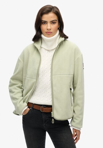 Giacca di pile di Superdry in verde: frontale