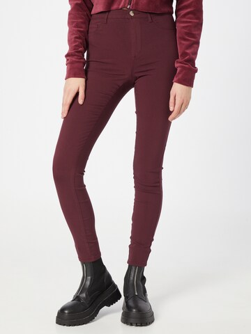 Skinny Pantalon 'NANNA' ONLY en rouge : devant