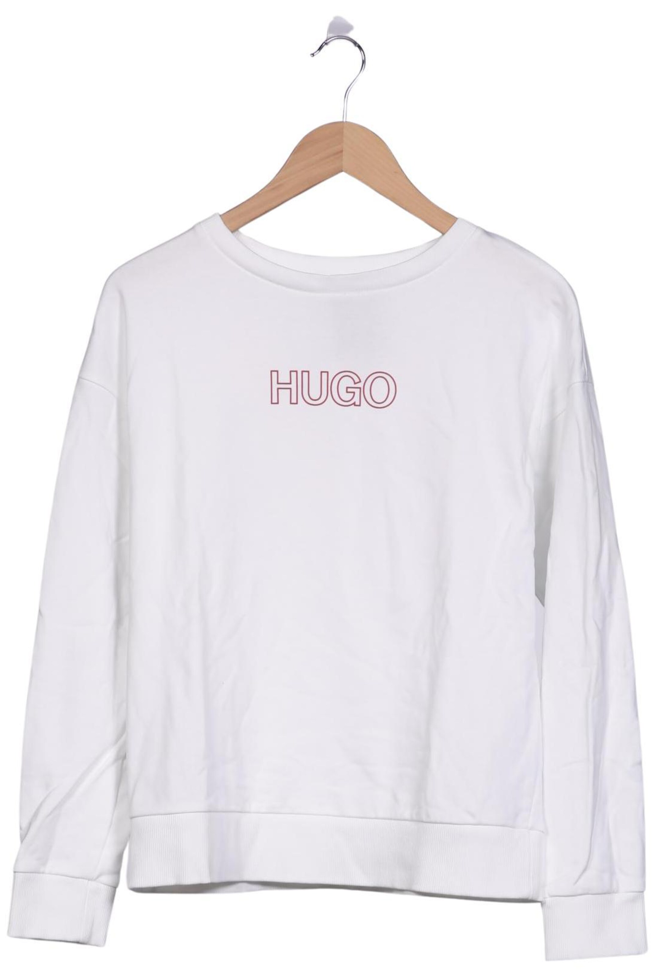 HUGO Sweatshirt & Zip-Up Hoodie in M in White: front