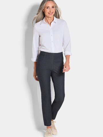 Coupe slim Jean à pince 'Louisa' Goldner en bleu