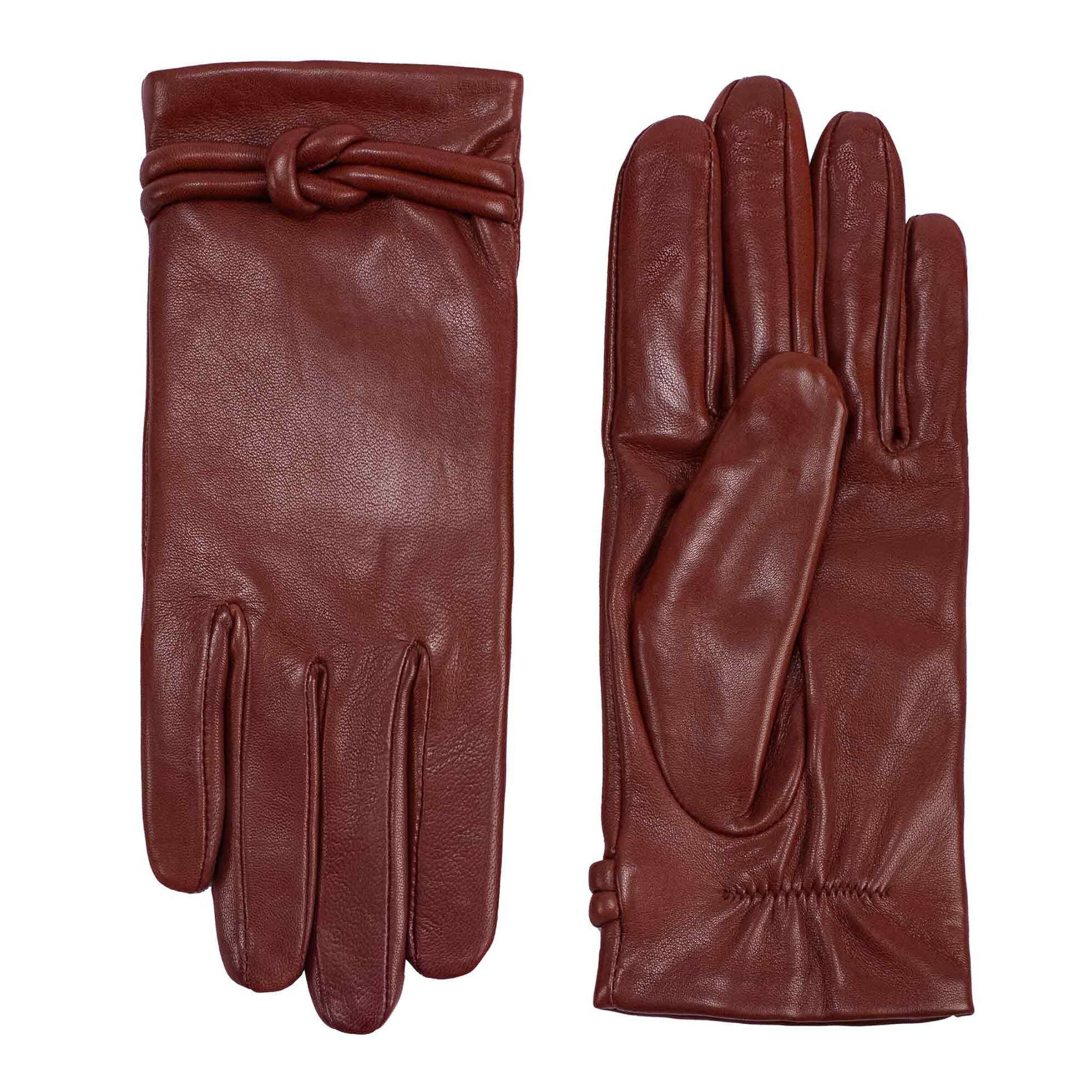 KESSLER Fingerhandschuhe 'Olivia Touch' in Braun