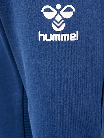 Hummel Tapered Workout Pants 'APPLE' in Blue