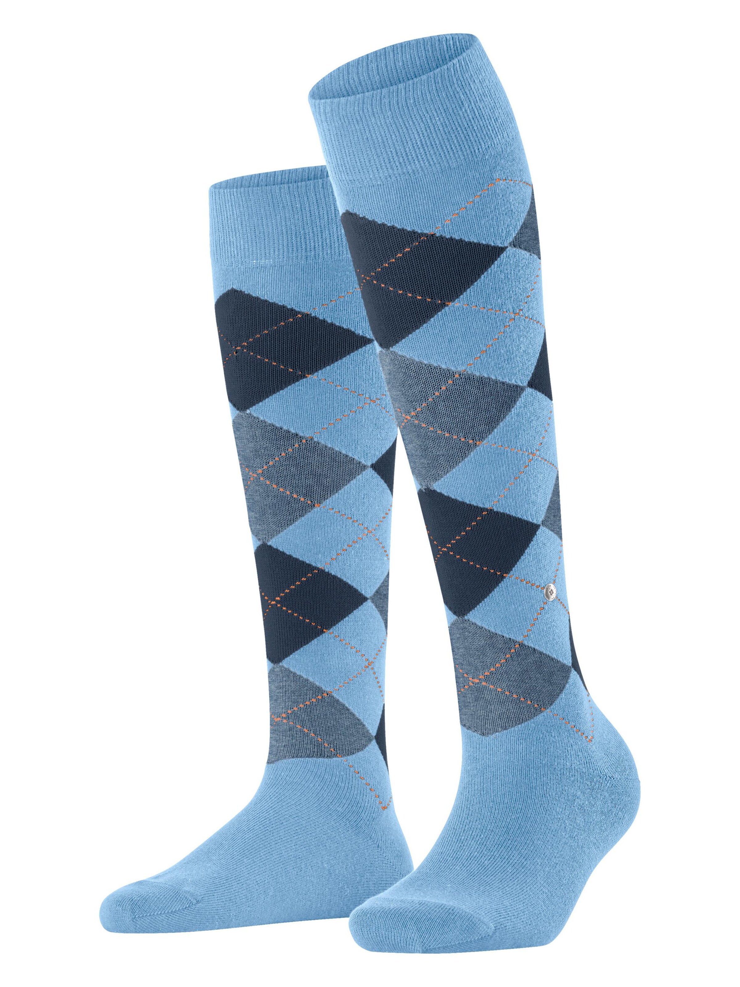 BURLINGTON Overknee Strümpfe 'Queen'‌‌‌ in Blau: Vorderseite