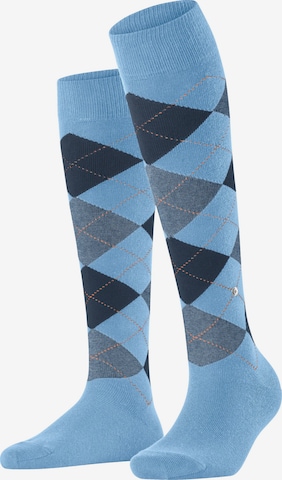 BURLINGTON Overknee Strümpfe 'Queen' in Blau: Vorderseite