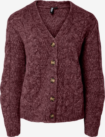 PIECES Knit Cardigan 'PCNINA' in Red: front