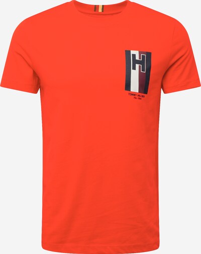 Tricou TOMMY HILFIGER pe roșu bordeaux / roșu orange / negru / alb, Vizualizare produs