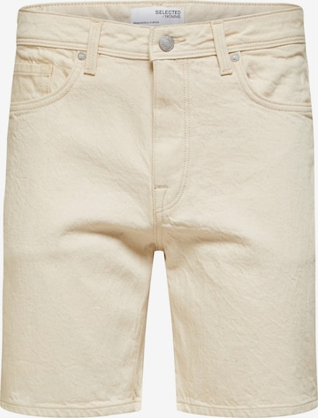 Pantalon 'LUKE' SELECTED HOMME en beige : devant
