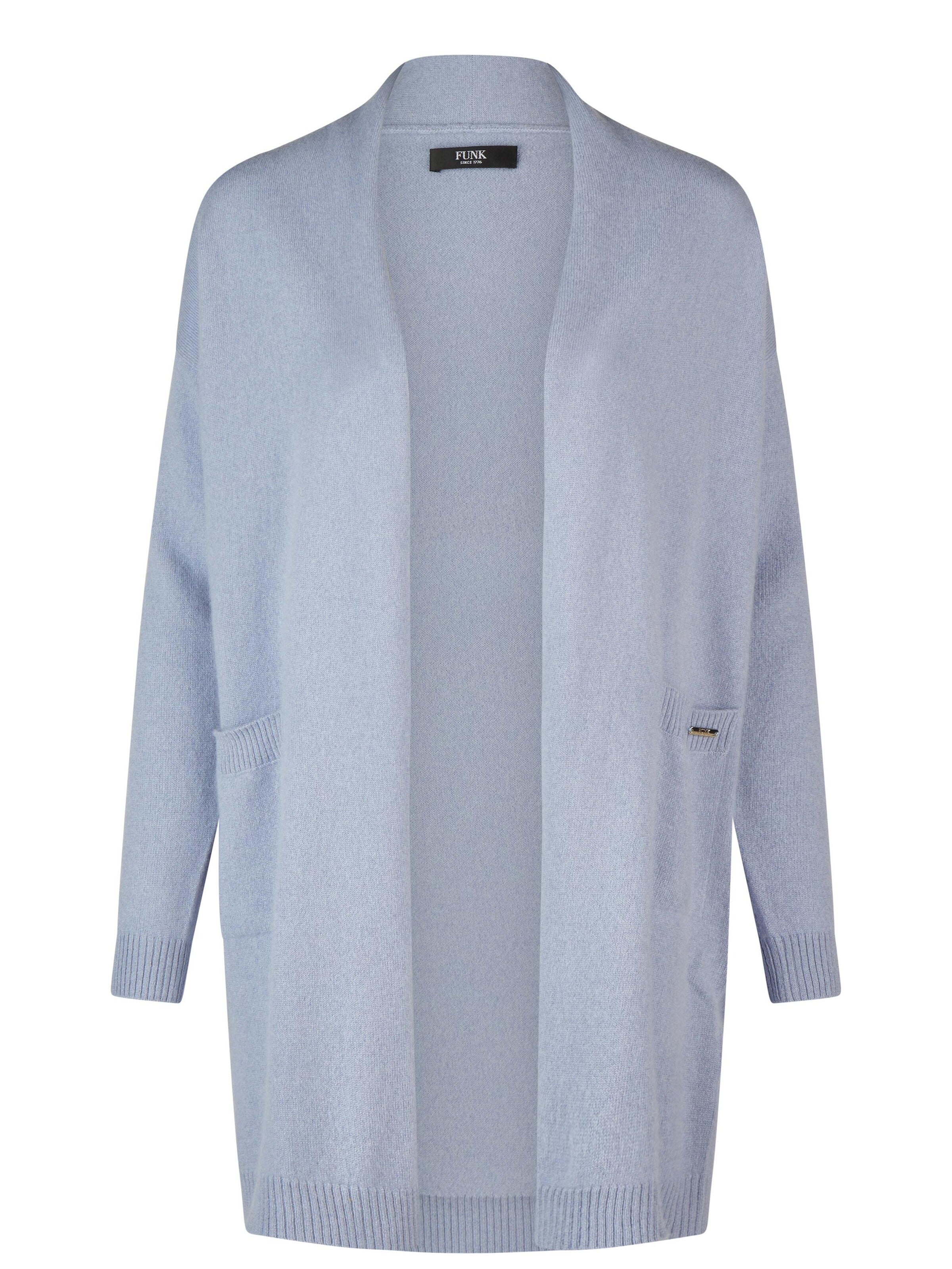 Funk since 1776 Strickjacke 'Kaschmir'‌‌‌‌ in Blau: Vorderseite
