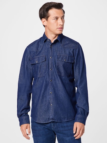 TOM TAILOR Regular fit Button Up Shirt in Blue: front