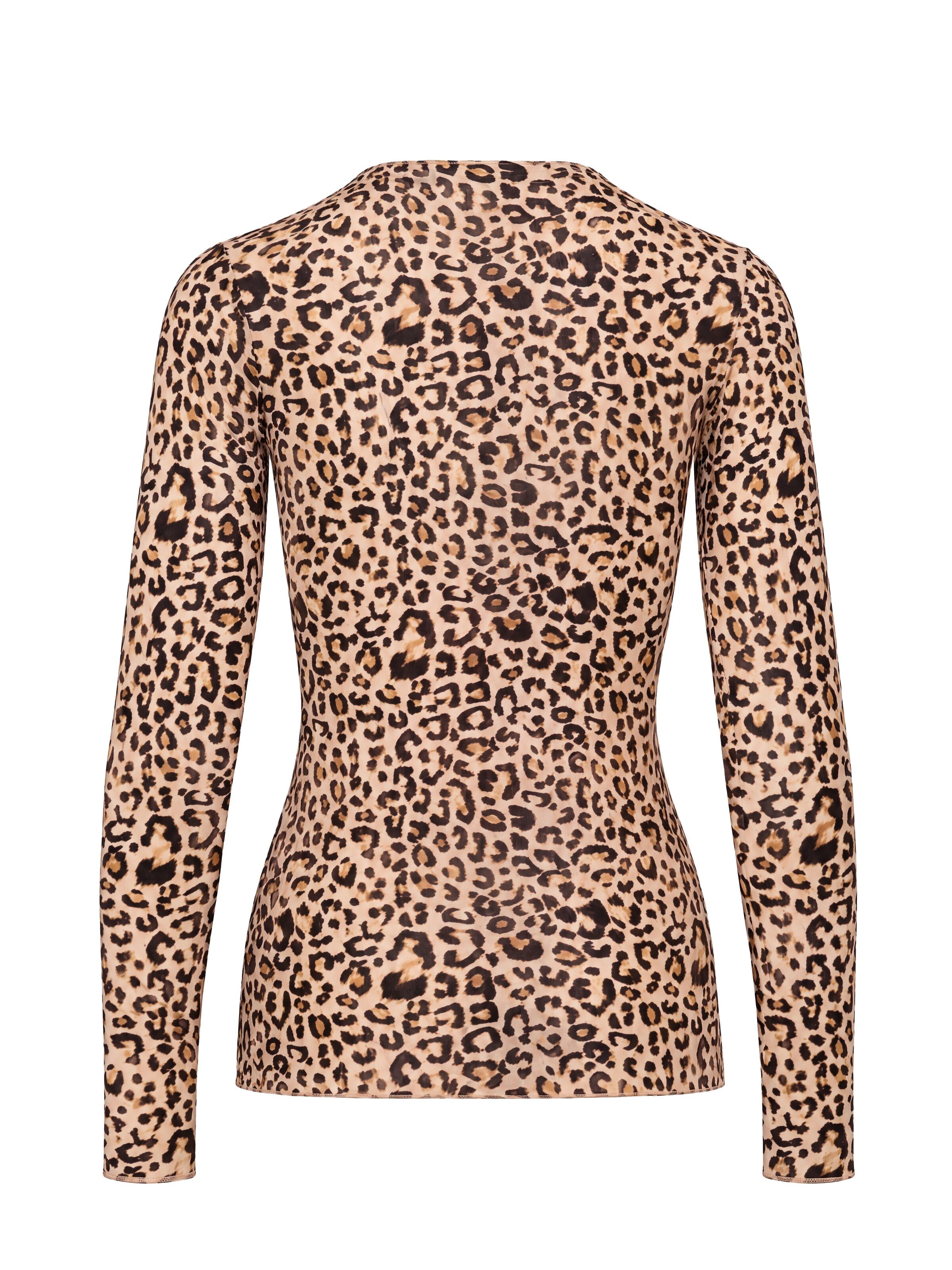 Maillot de corps 'Maglia Intima Donna Manica Lunga Cashmere & Modal Girocollo Animalier' Ciocca en beige