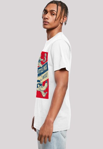 T-Shirt 'Disney Three Little Pigs And The Big Bad Wolf' F4NT4STIC en blanc