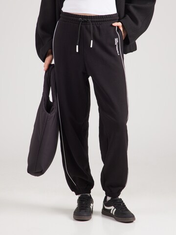 KARL LAGERFELD JEANS Tapered Trousers in Black: front