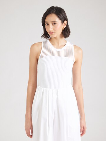 DKNY Вязаный топ в Белый: спереди