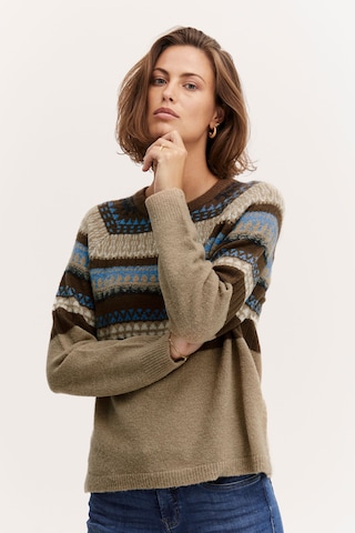 Fransa Sweater in Brown: front