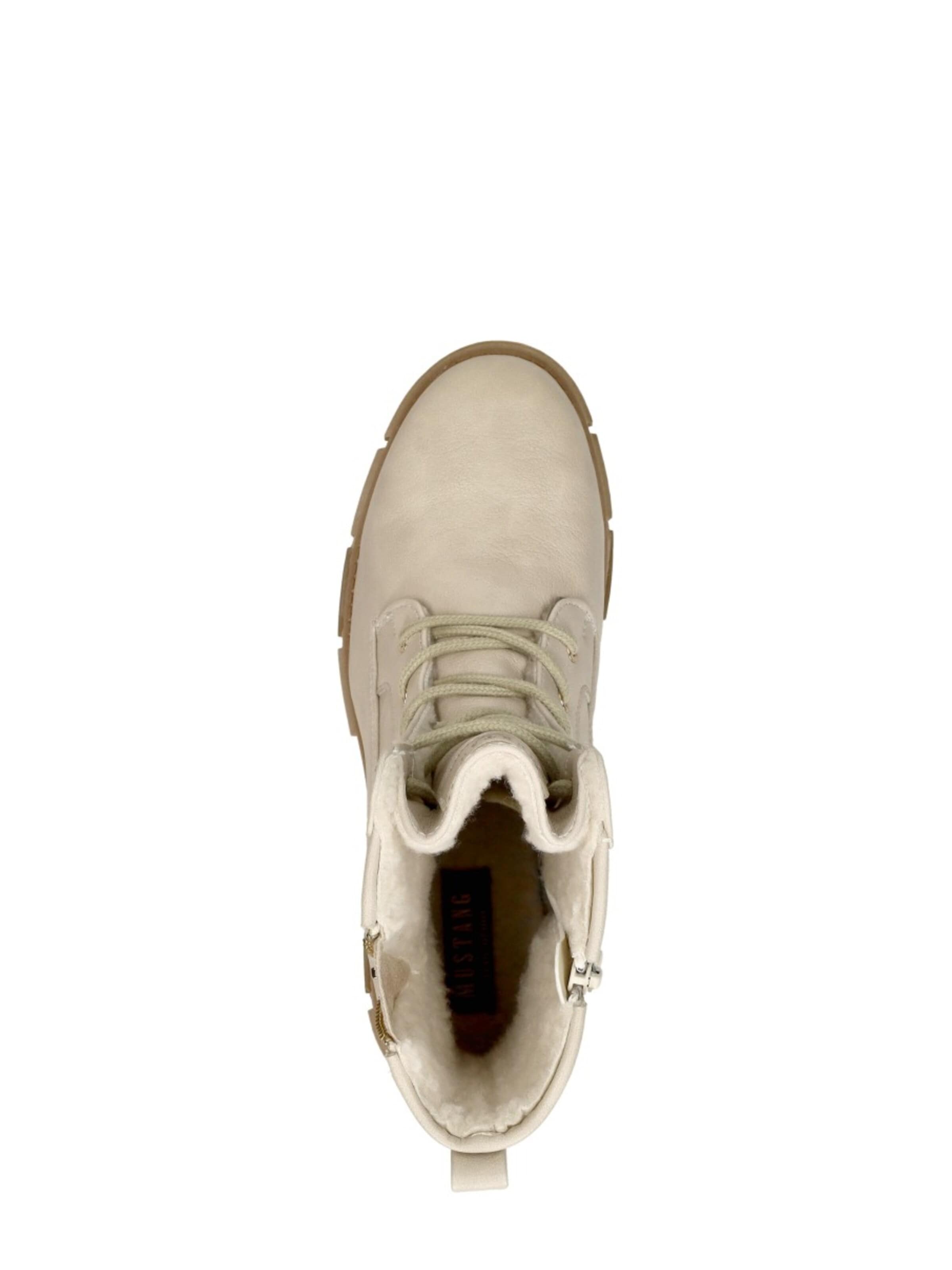 Bottines à lacets MUSTANG en blanc