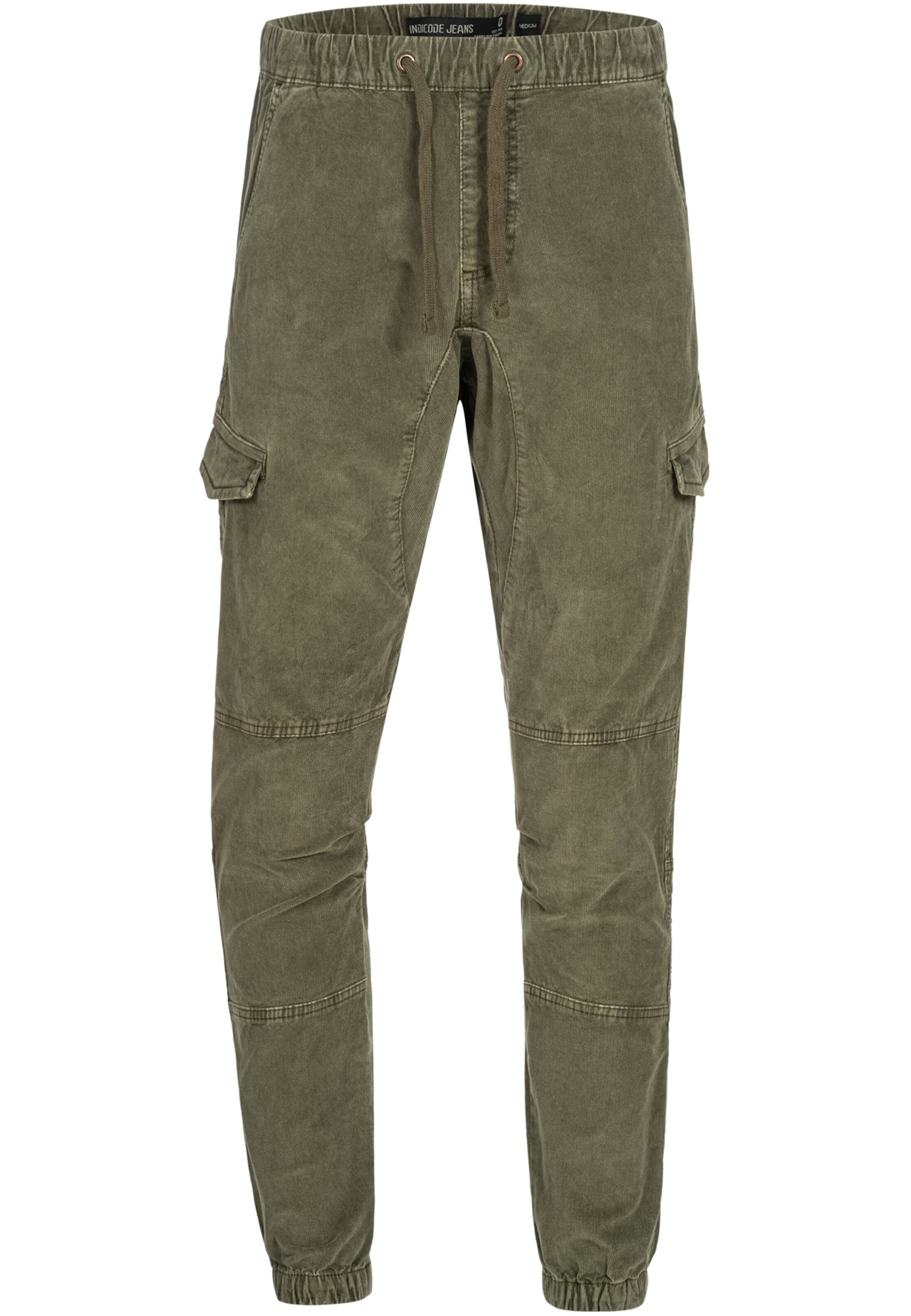 INDICODE JEANS Cargobroek ' Walker ' in Groen: voorkant