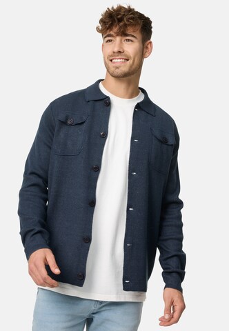 JEFF Gebreid vest 'Bradshaw' in Blauw: voorkant