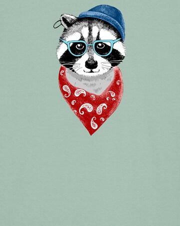 Watapparel Shirt 'Waschbär' in Groen