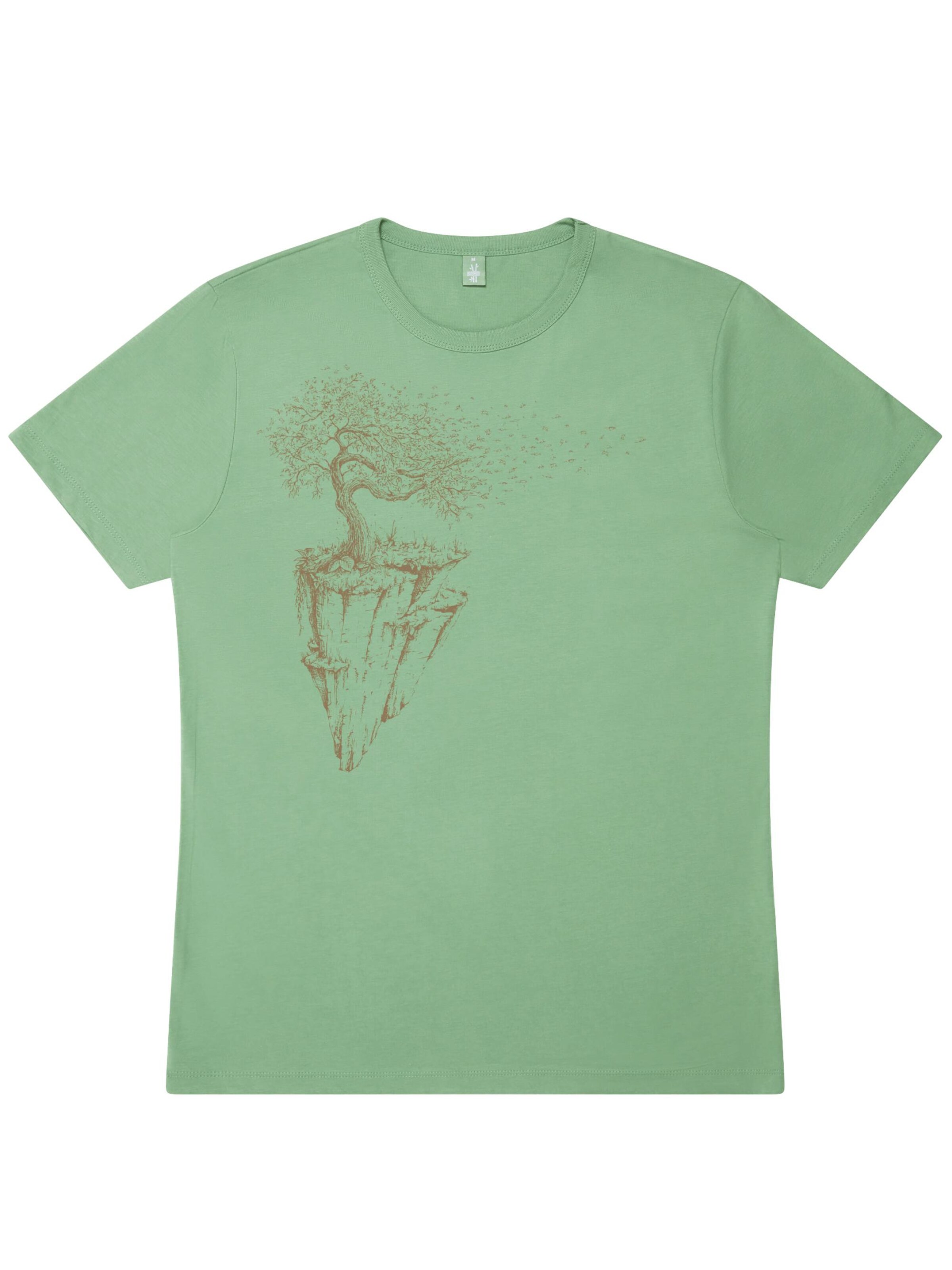 Life-Tree Shirt '"Maple Island" Bamboo Green' in Green: front