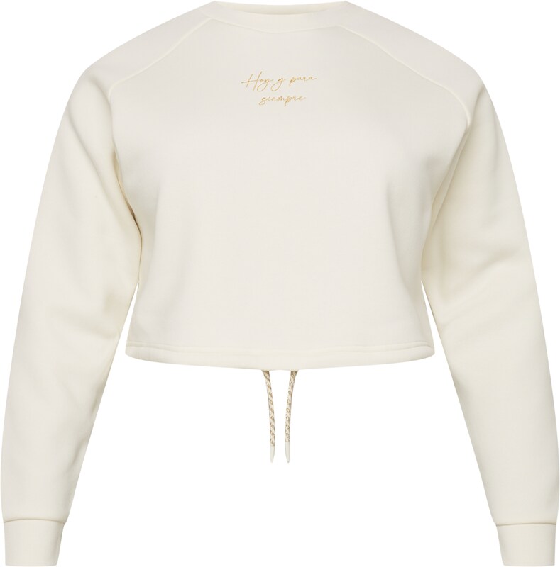 Guido Maria Kretschmer Curvy Collection Sweatshirt 'Maggie' in Weiß Guido Maria Kretschmer Curvy Collection Sweatshirt 'Maggie' in Weiß