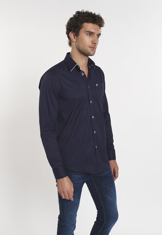 DENIM CULTURE Regular fit Button Up Shirt 'Roman' in Blue